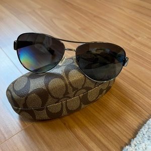 Authentic Coach Polarized Aviator Sunglasses